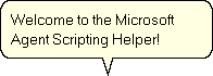 Microsoft Agent word balloon.