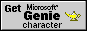 The Genie download button that Microsoft allowed to be added to websites to promote the character.