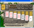 Bonzi's Solitaire with the default Beach theme.