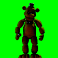 The default animation frame of Golden Freddy.
