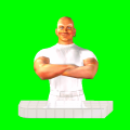 The default animation frame of Mr. Clean.