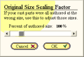 Size scaling window.