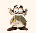 The default animation frame of Professor P. T. Presto.
