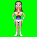 The default animation frame of E-Woman.