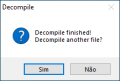 A message box that can appear when a Microsoft Agent character has been successfully decompiled.