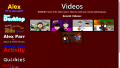 The videos page.