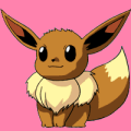 The default animation frame of Eevee.