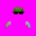 The default animation frame of Agent Green.