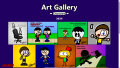 The art gallery page.