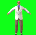 The default animation frame of Doctor Mike Pipo.