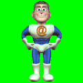 The default animation frame of E-Man.