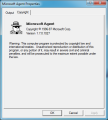 A properties menu screenshot of Microsoft Agent 1.7.